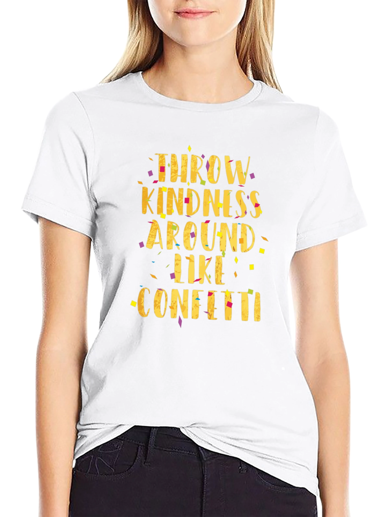 Throw Kindness Like Confetti Black T-Shirt