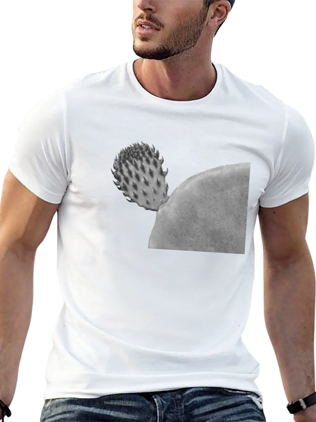 Cactus Graphic Black T-Shirt - Unisex Casual Tee
