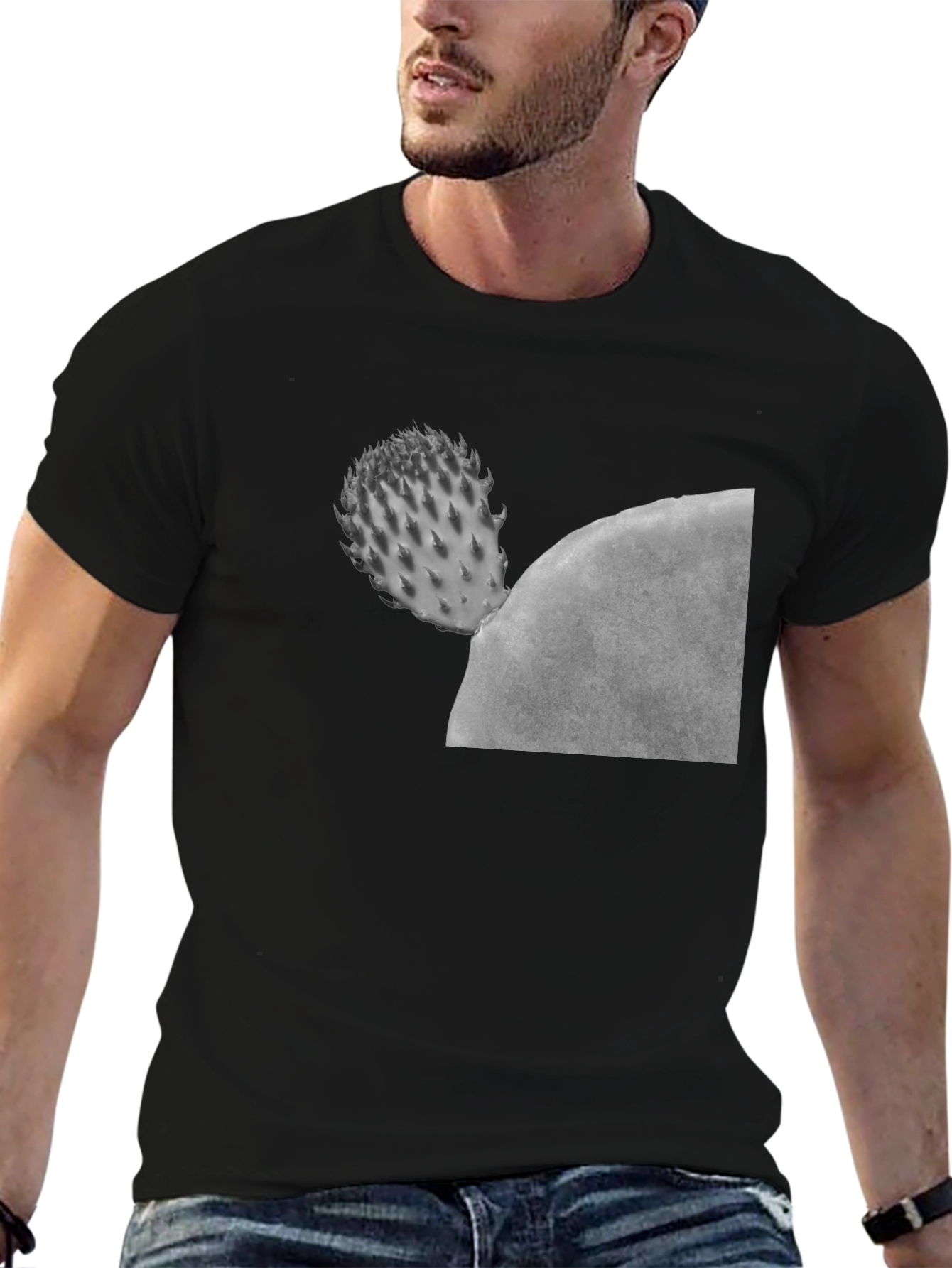 Cactus Graphic Black T-Shirt - Unisex Casual Tee