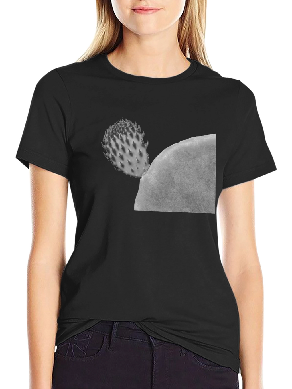 Cactus Graphic Black T-Shirt - Unisex Casual Tee