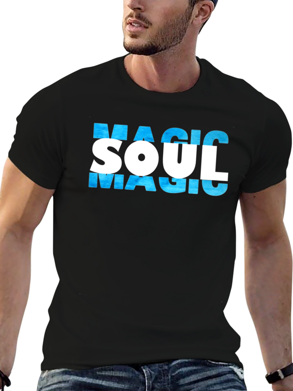 Magic Soul Graphic T-Shirt - Stylish Black Tee