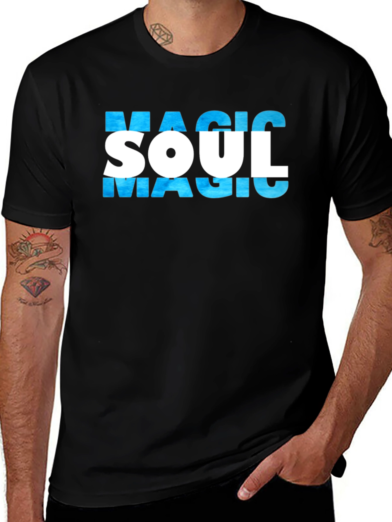 Magic Soul Graphic T-Shirt - Stylish Black Tee