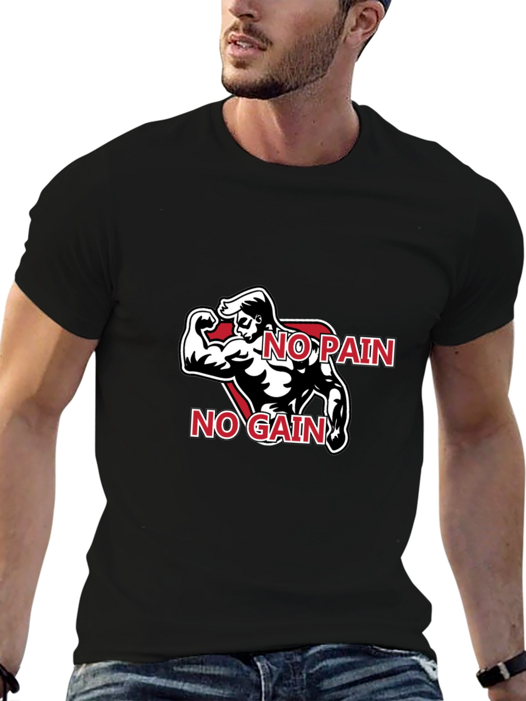 No Pain No Gain T-Shirt - Mens Fitness Tee
