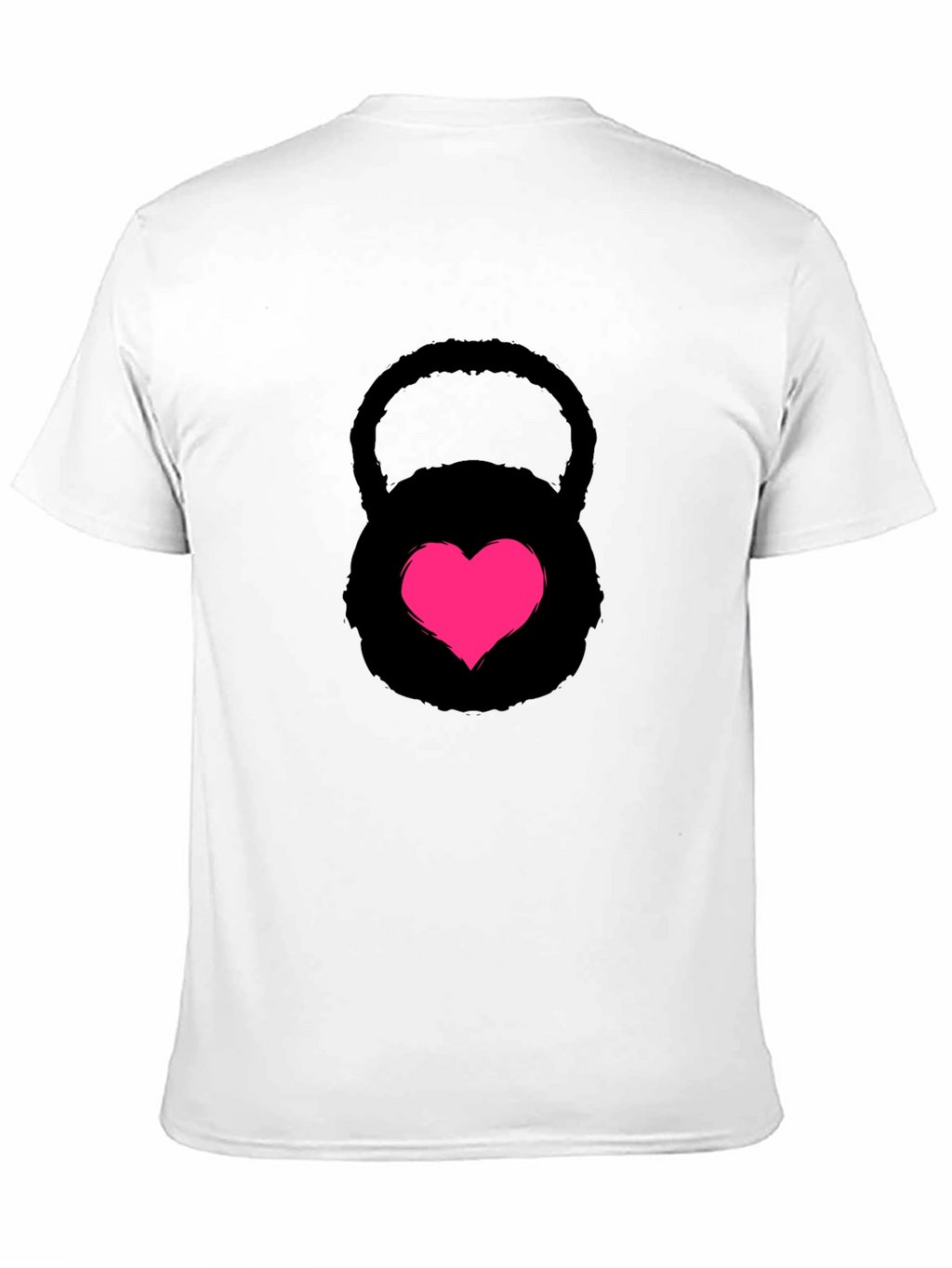 Heart Kettlebell Black T-Shirt Workout Fitness Gym
