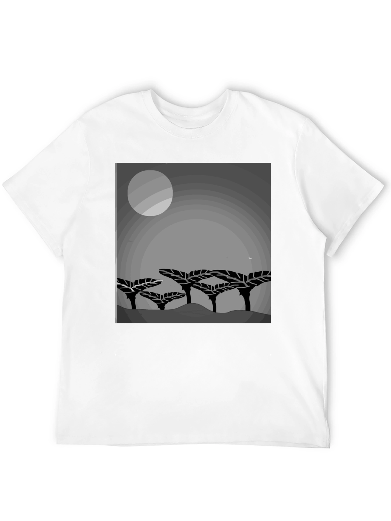 Mens Graphic Print Crew Neck T-Shirt