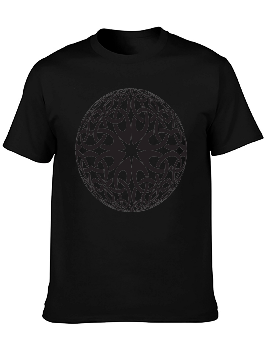 Celtic Knot Sphere Graphic Tee - Mens Black T-Shirt