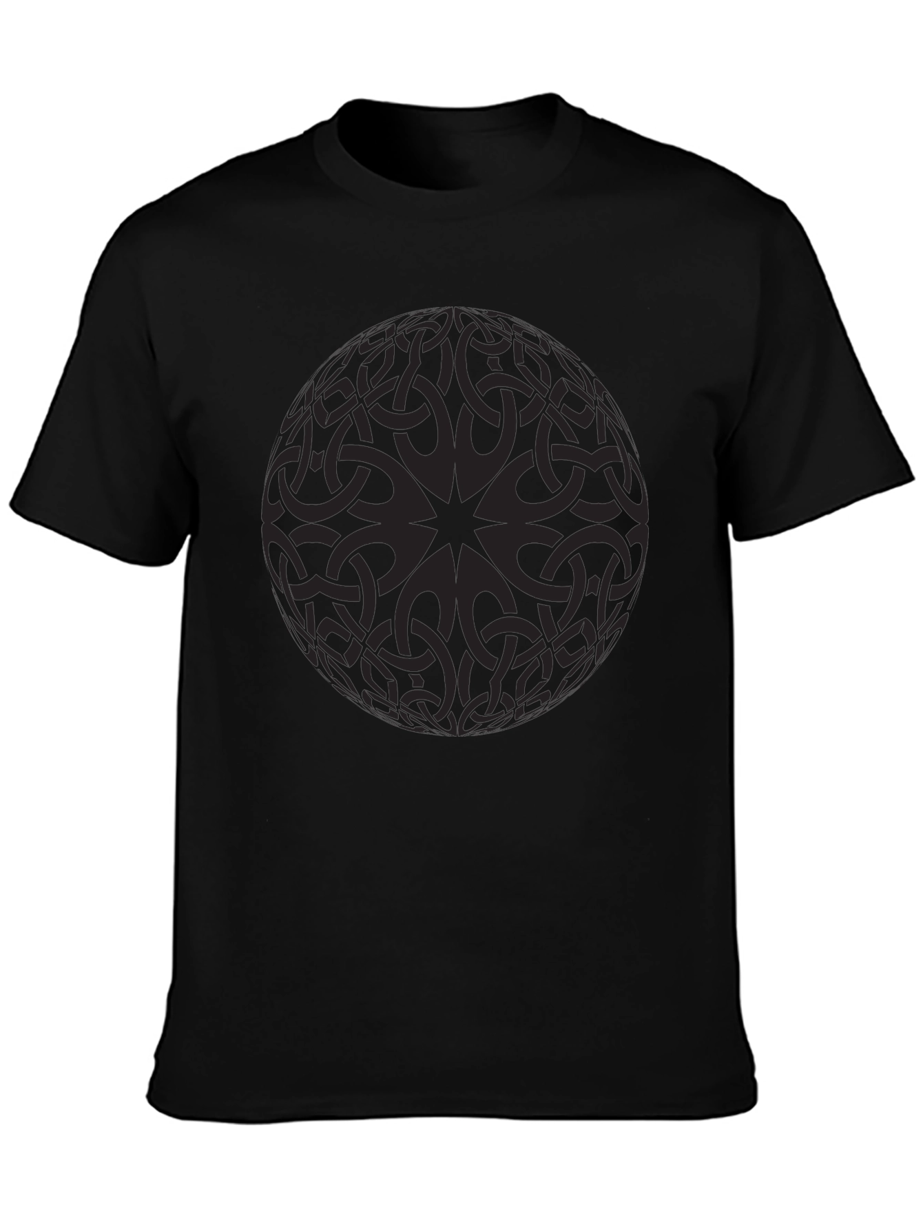 Celtic Knot Sphere Graphic Tee - Mens Black T-Shirt