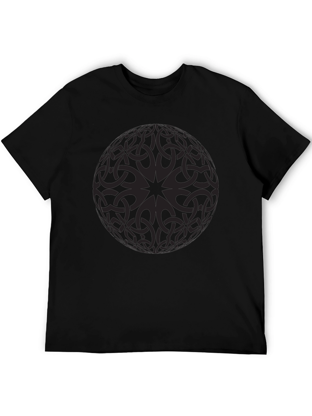 Celtic Knot Sphere Graphic Tee - Mens Black T-Shirt