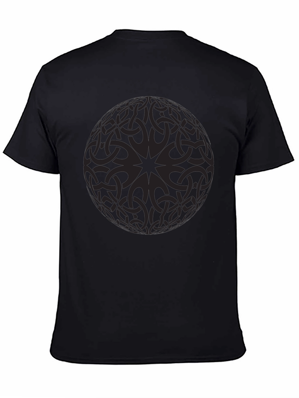Celtic Knot Sphere Graphic Tee - Mens Black T-Shirt