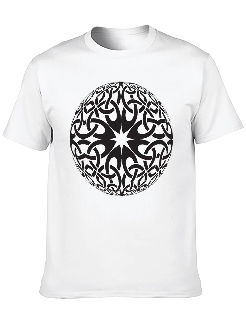 Celtic Knot Sphere Graphic Tee - Mens Black T-Shirt
