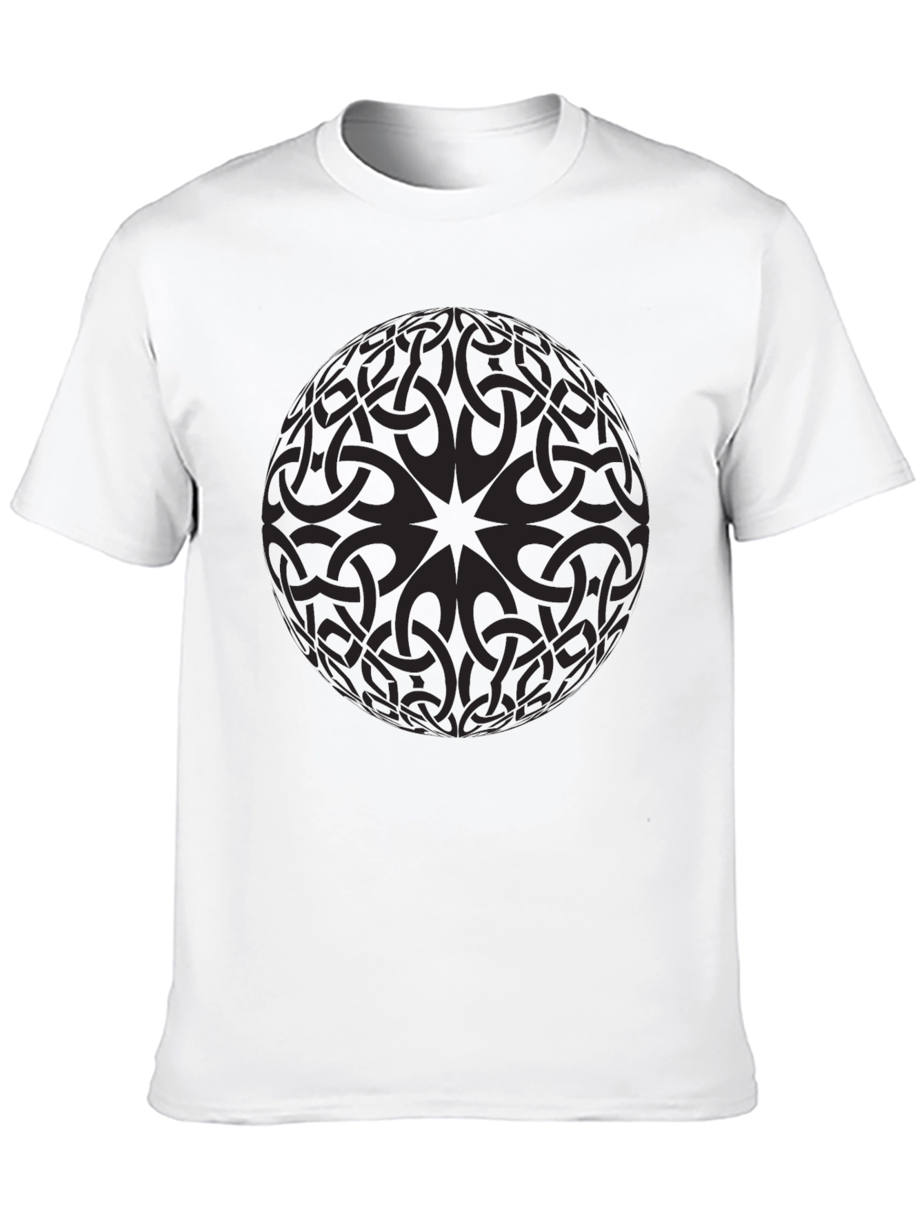 Celtic Knot Sphere Graphic Tee - Mens Black T-Shirt
