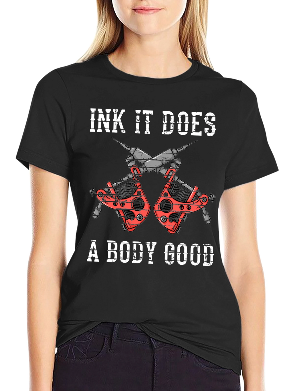 Ink It Does A Body Good Black Graphic Tee