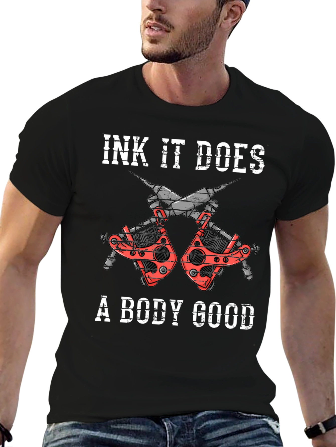 Ink It Does A Body Good Black Graphic Tee
