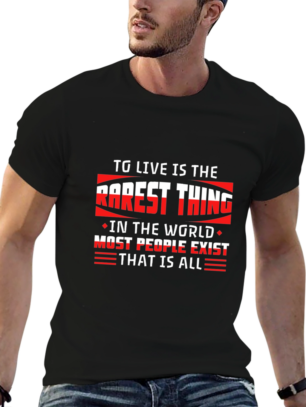 Motivational Quote Black T-Shirt