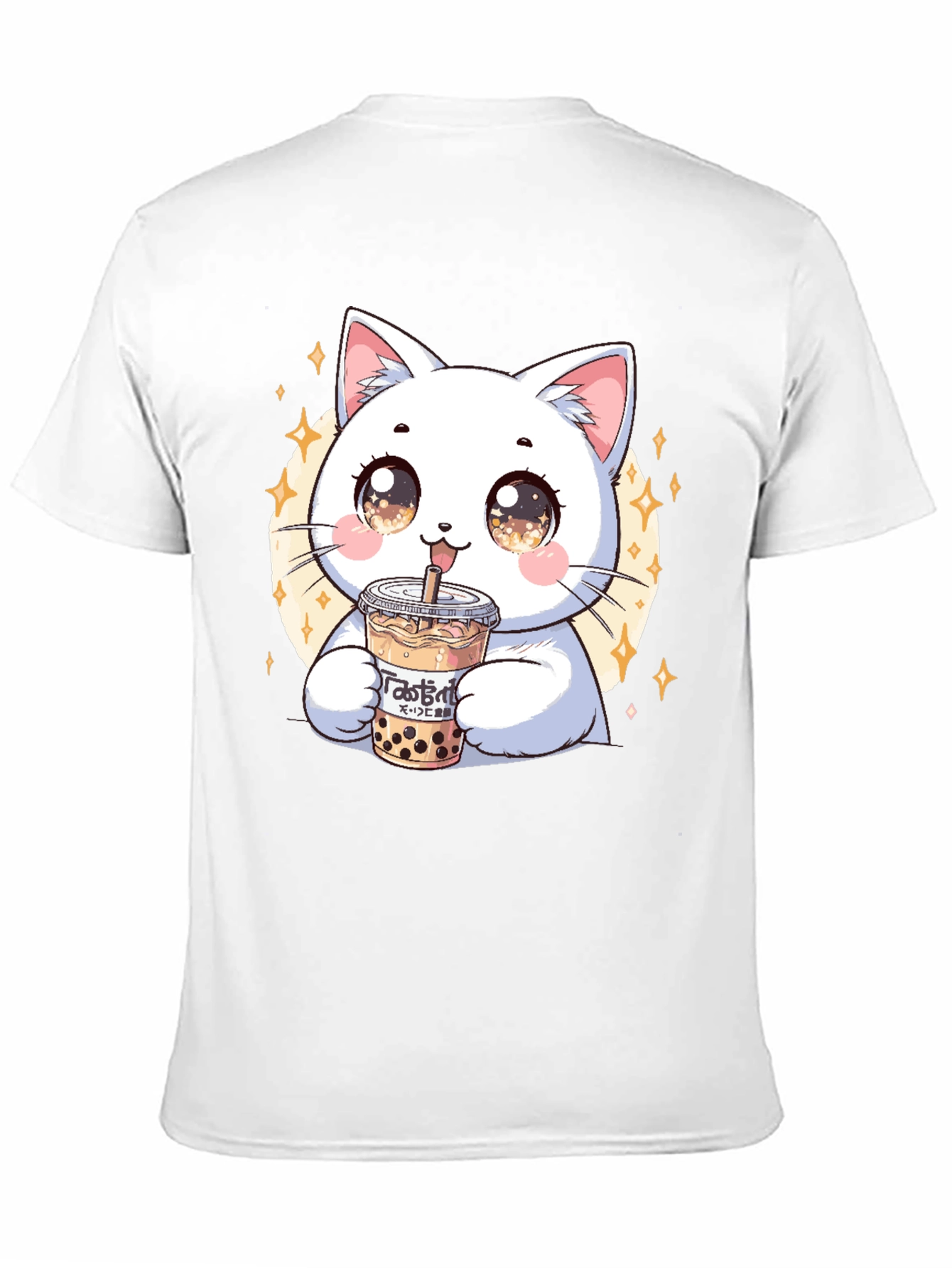 Cute Cat Boba Tea Graphic Tee