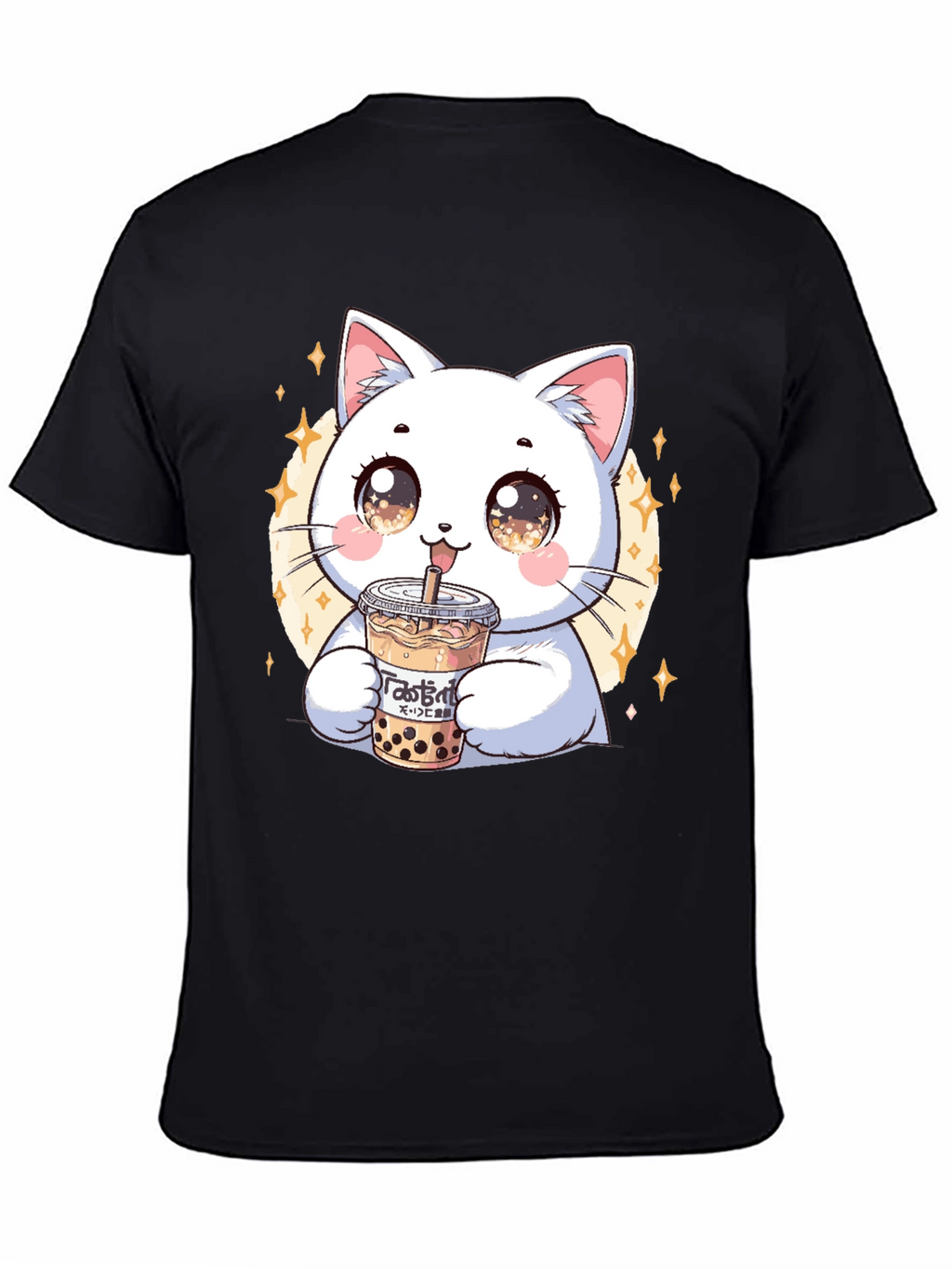Cute Cat Boba Tea Graphic Tee