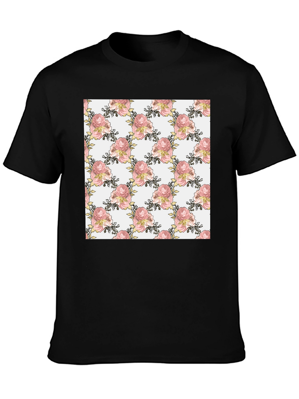 Floral Rose Pattern T-Shirt Stylish Menswear