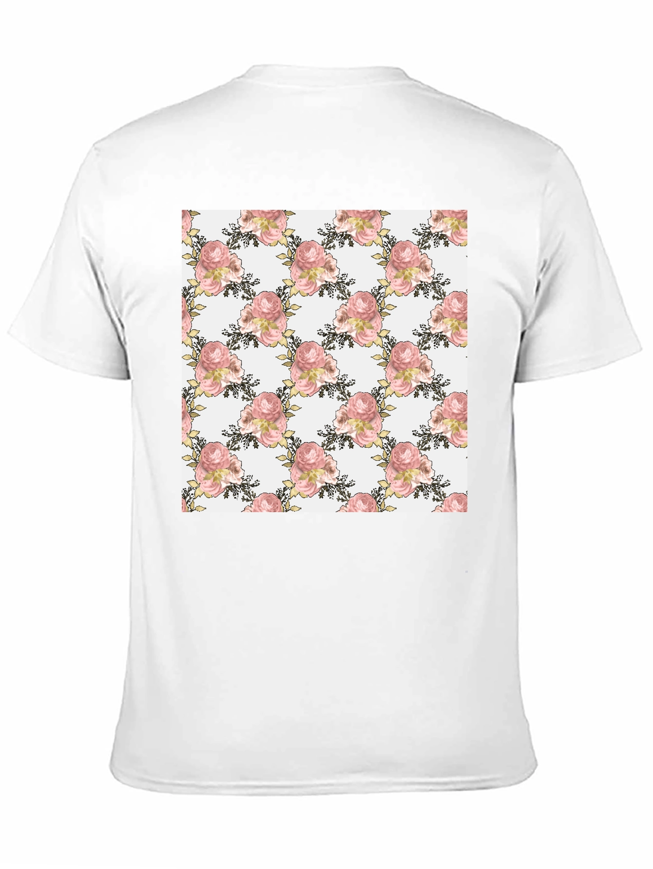 Floral Rose Pattern T-Shirt Stylish Menswear