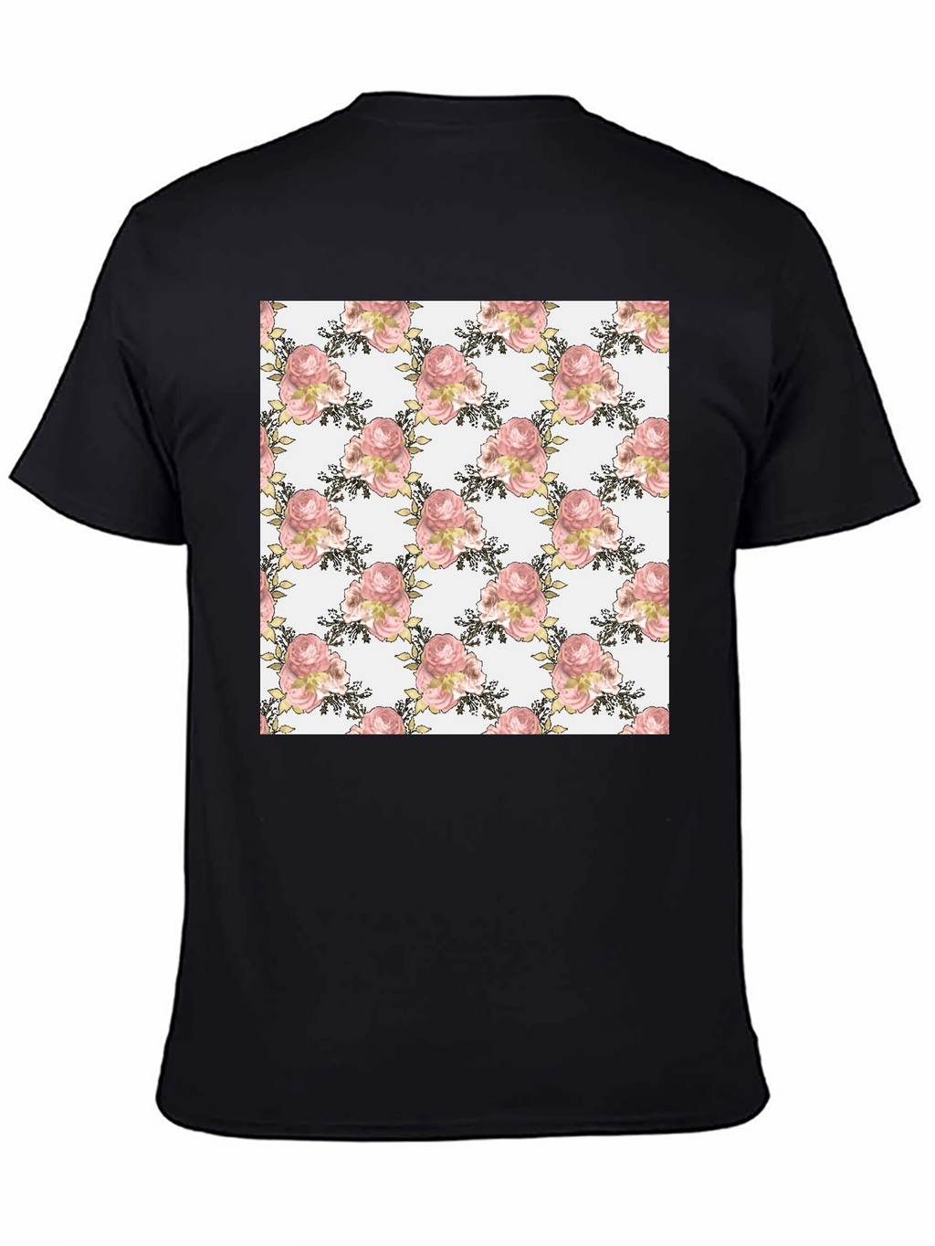 Floral Rose Pattern T-Shirt Stylish Menswear
