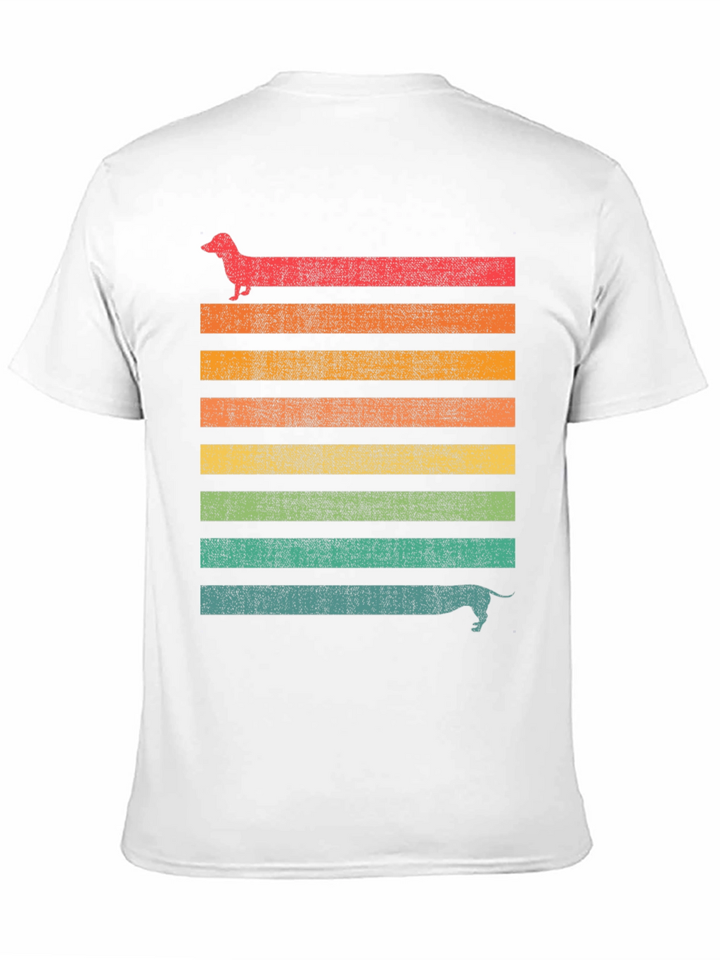 Dachshund Retro Striped Tee