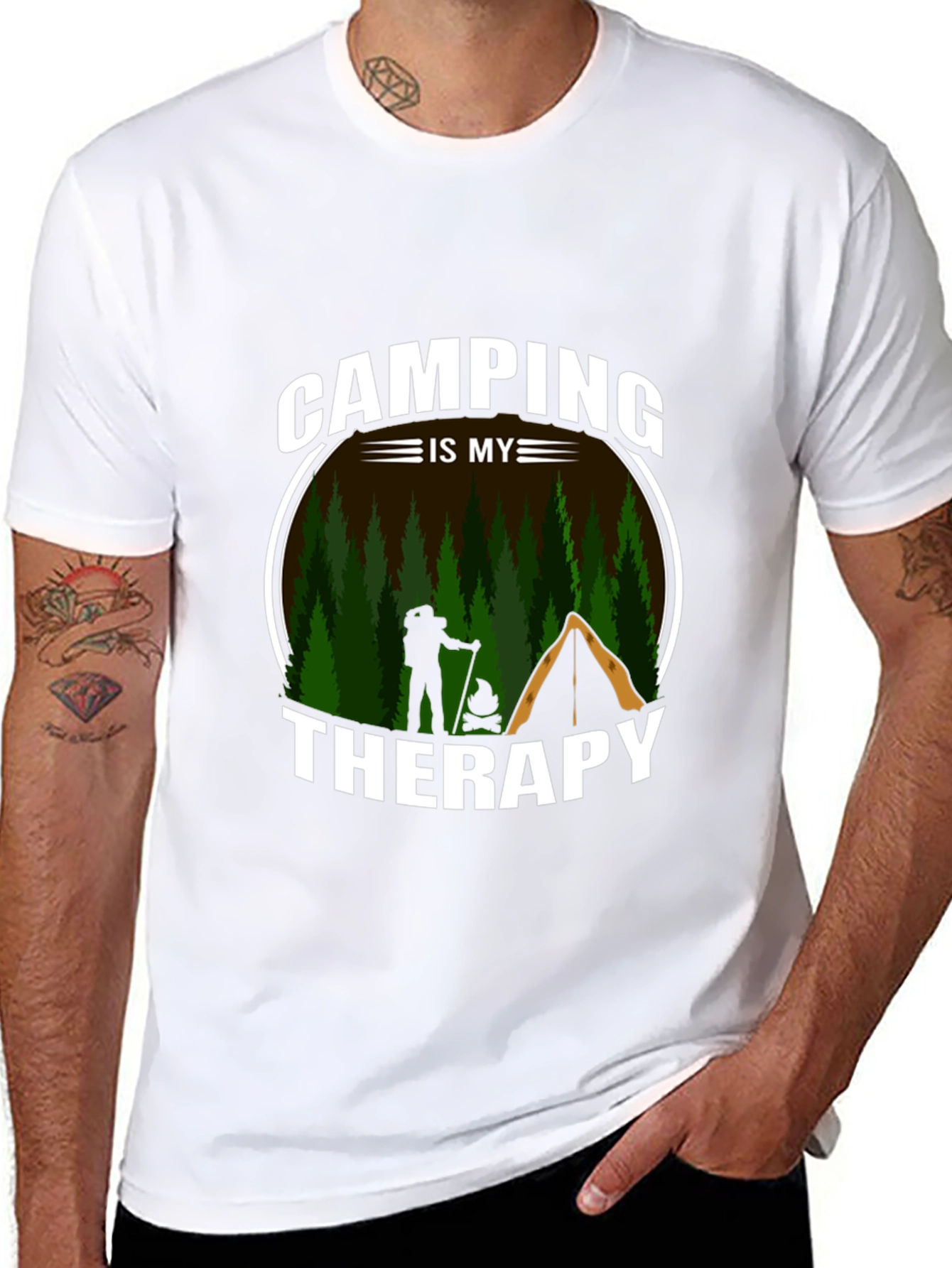 Camping is My Therapy Graphic Tee