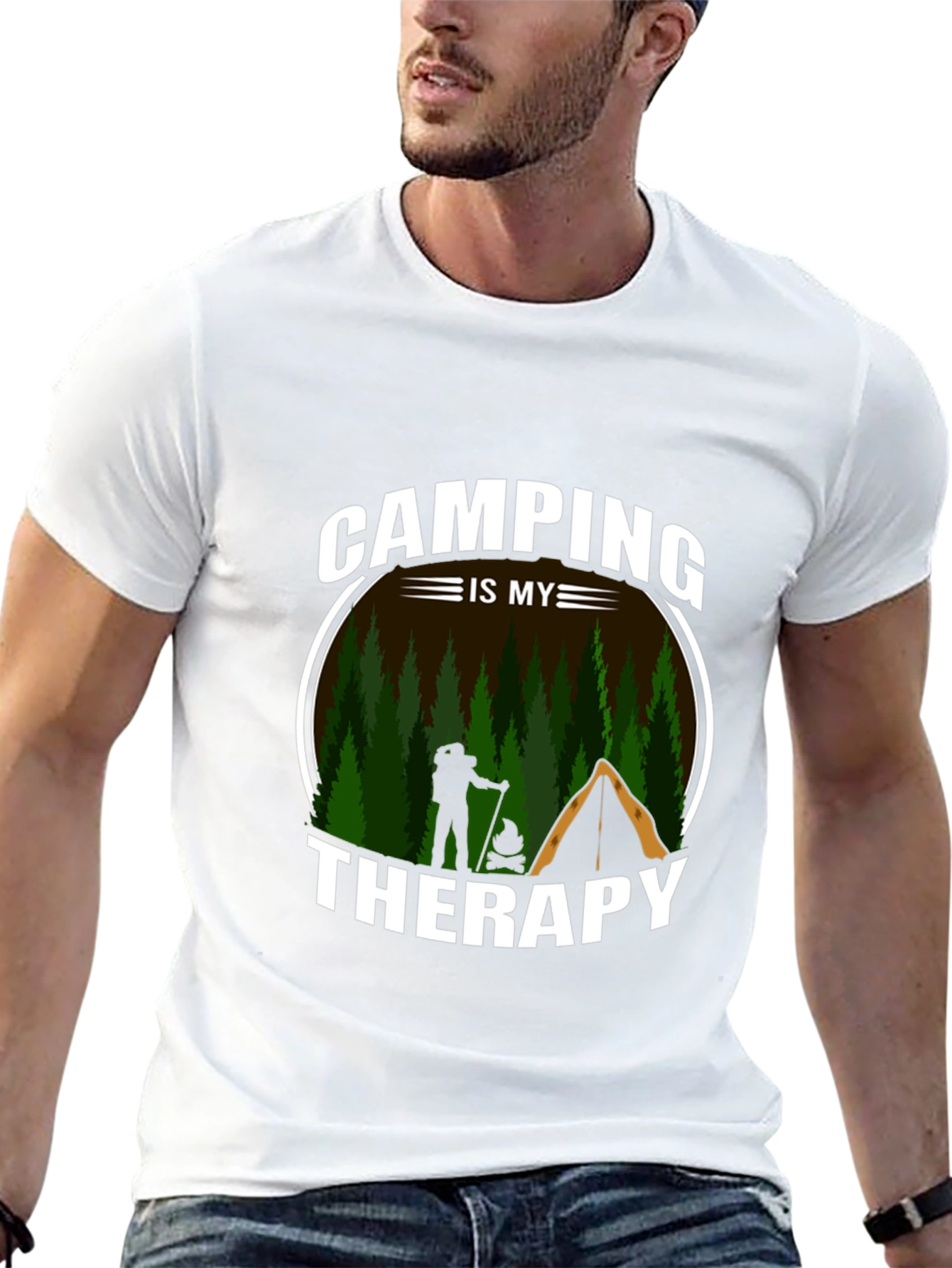 Camping is My Therapy Graphic Tee