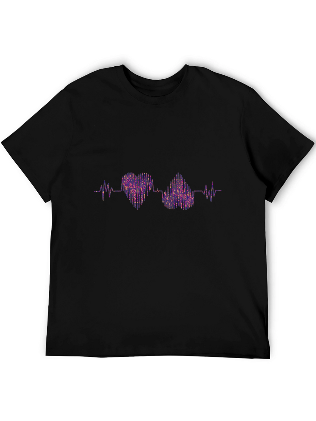 Heartbeat Rhythm Graphic Tee - Trendy Casual Style