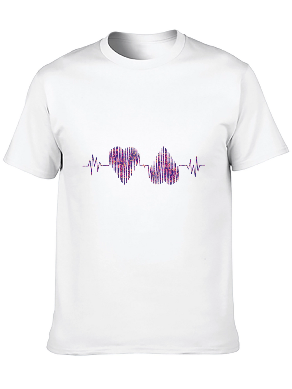 Heartbeat Rhythm Graphic Tee - Trendy Casual Style