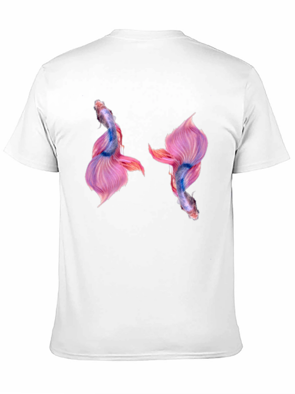 Betta Fish Graphic Print Black T-Shirt