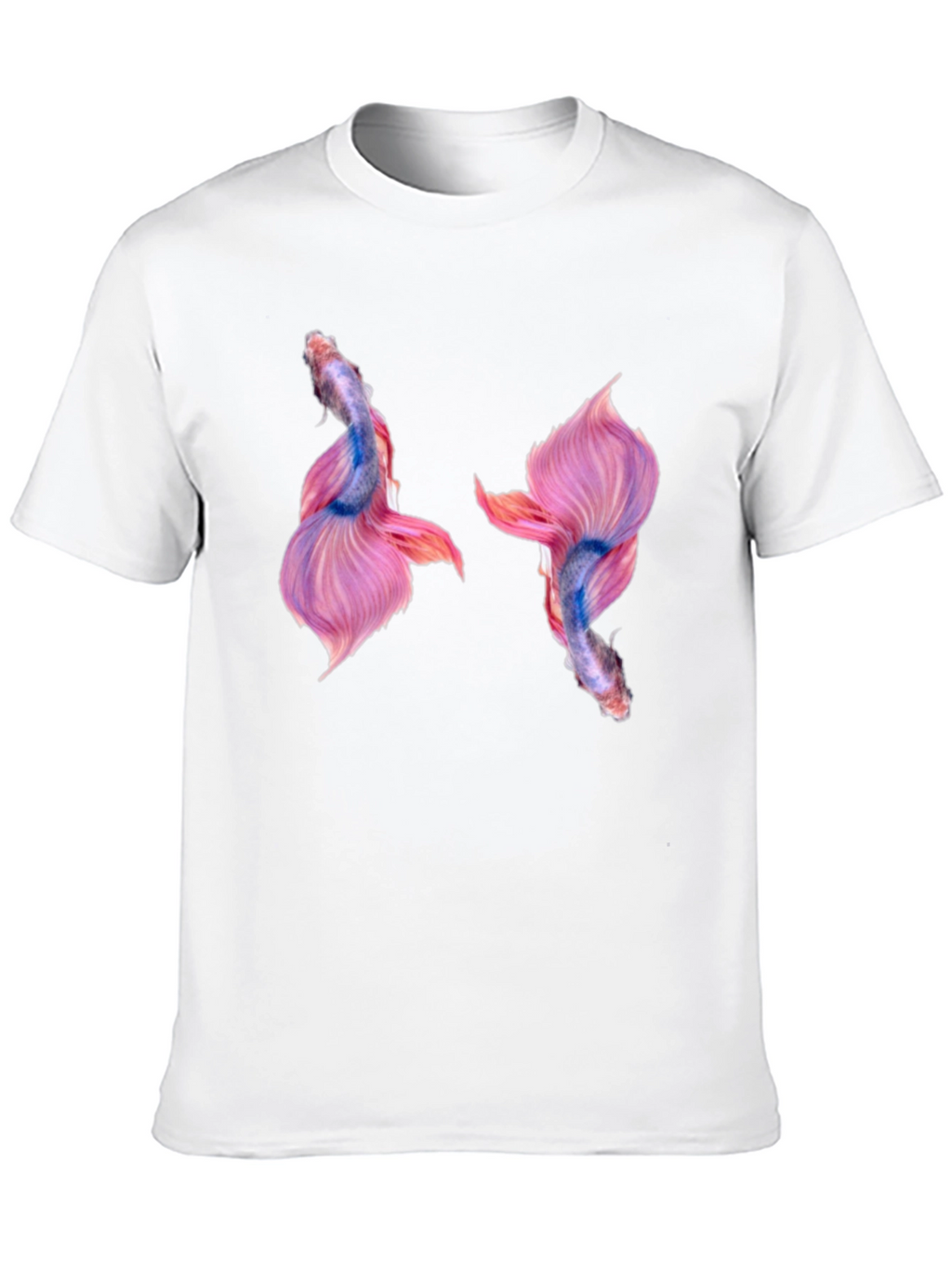 Betta Fish Graphic Print Black T-Shirt