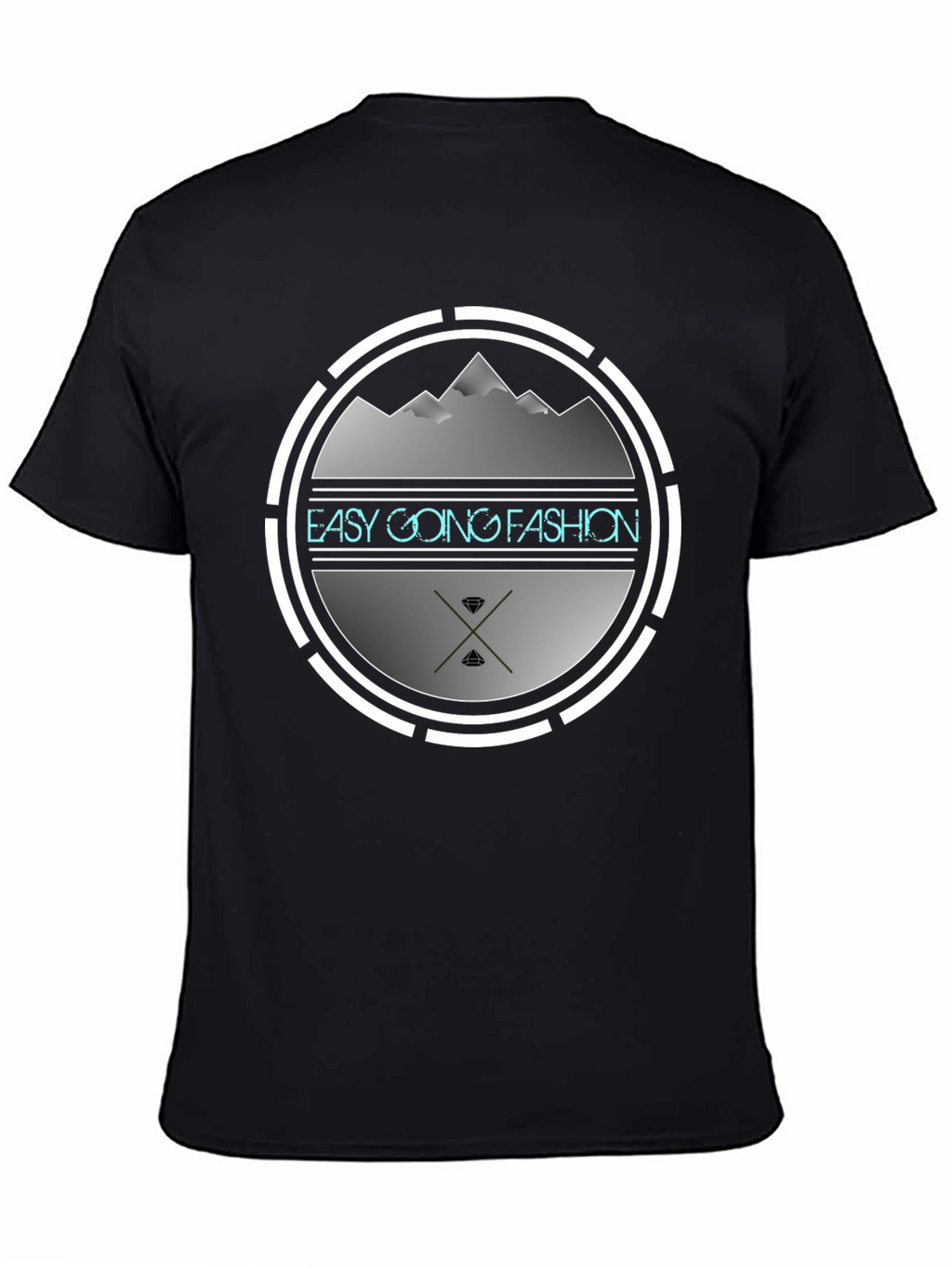 Easy Going Fashion Graphic Tee - Black