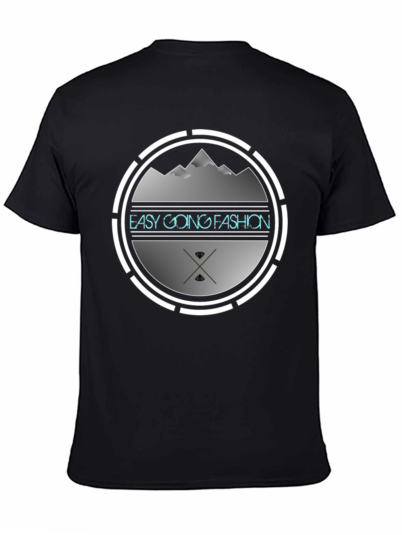 Easy Going Fashion Graphic Tee - Black