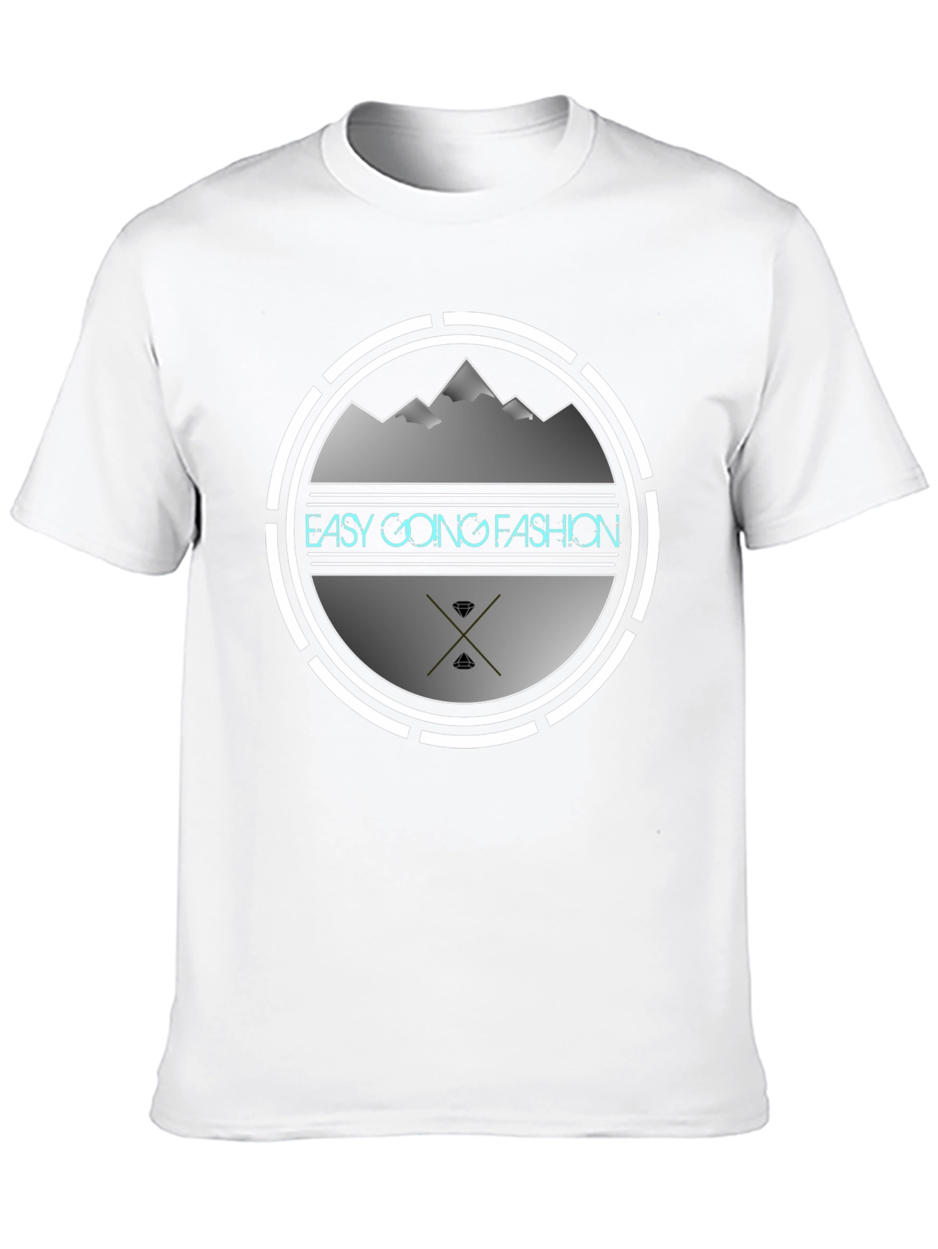 Easy Going Fashion Graphic Tee - Black