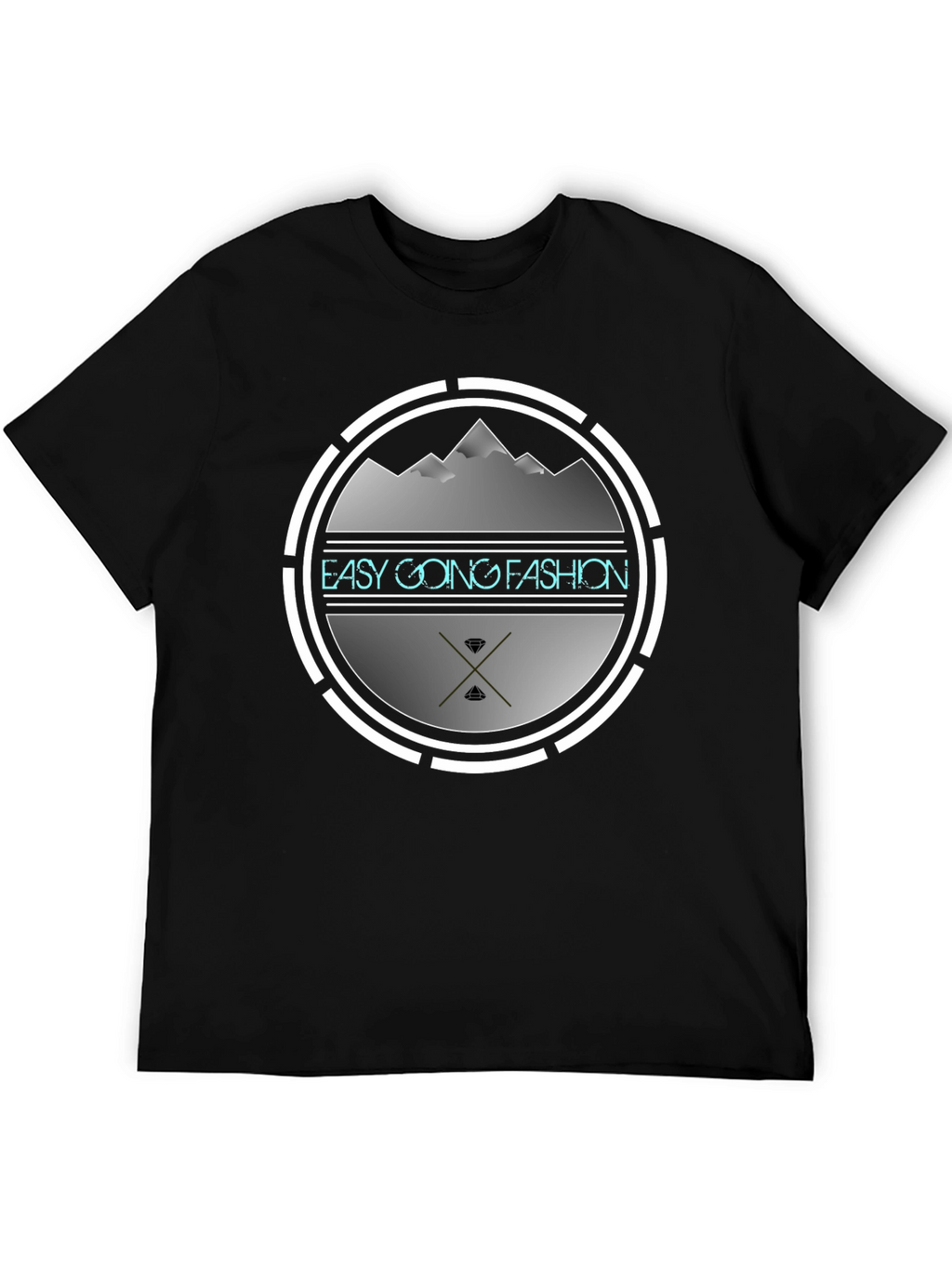 Easy Going Fashion Graphic Tee - Black