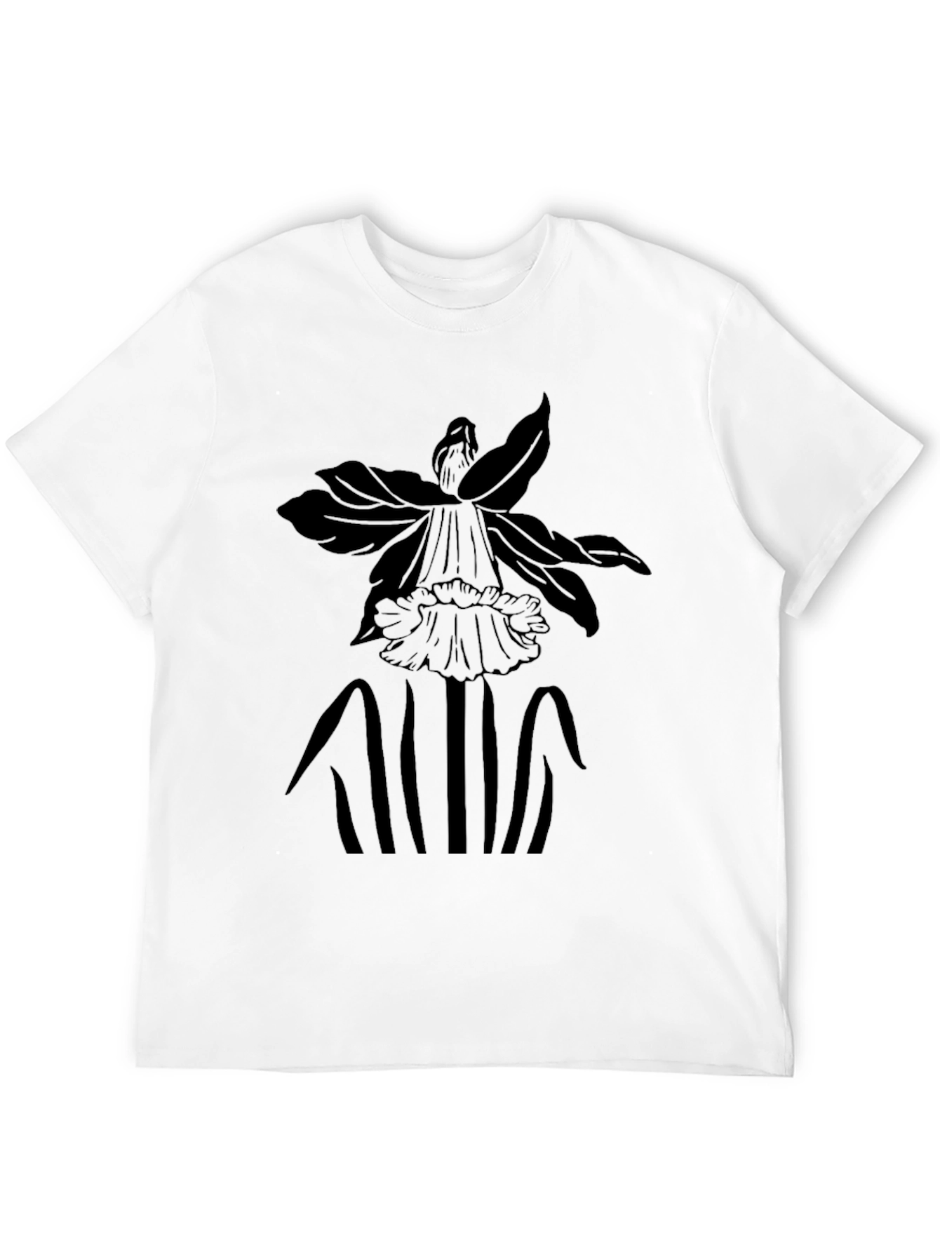 Floral Graphic Black T-Shirt