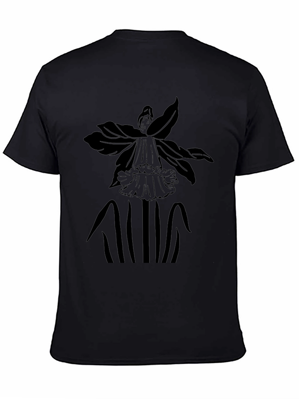 Floral Graphic Black T-Shirt