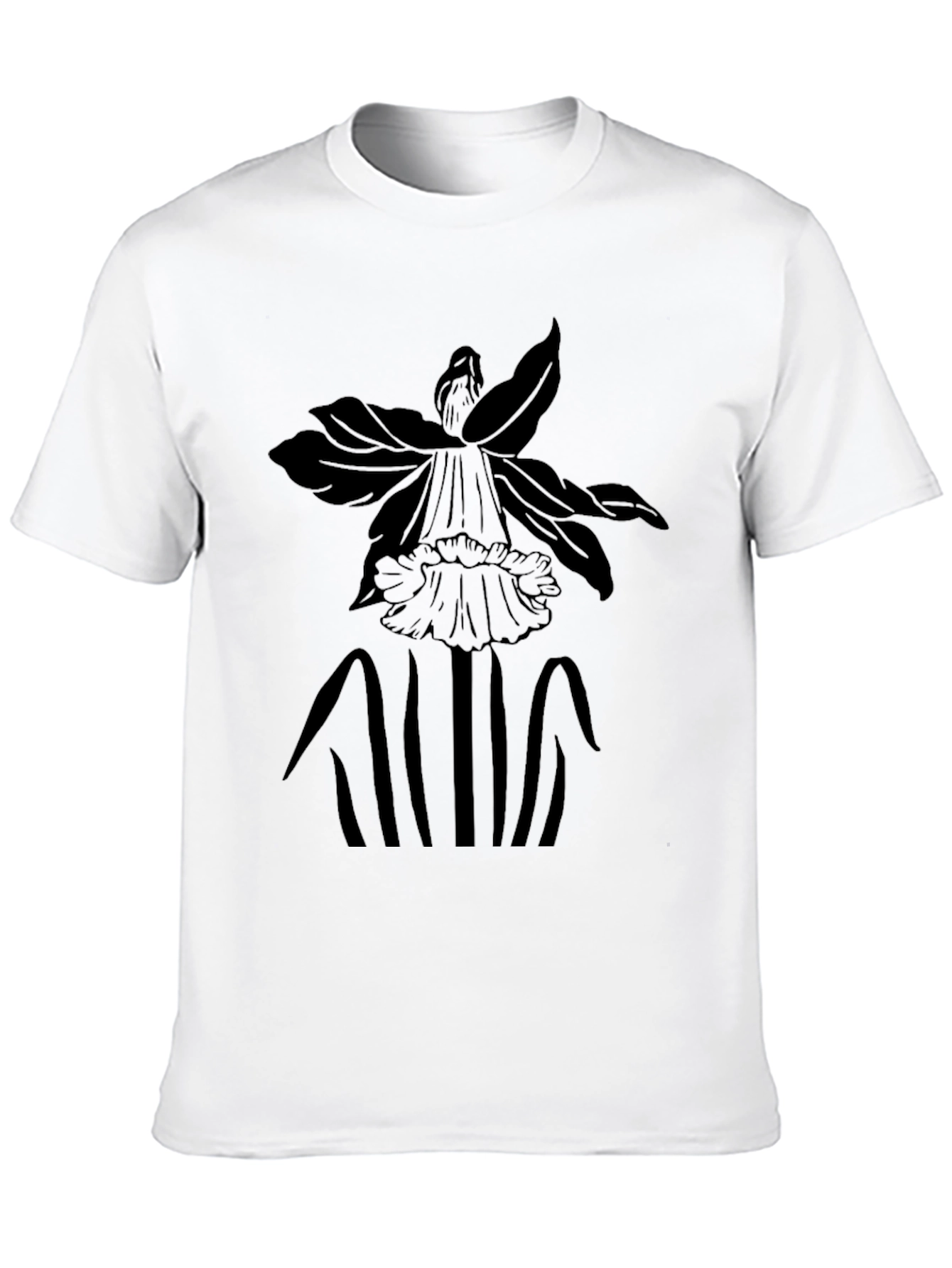 Floral Graphic Black T-Shirt