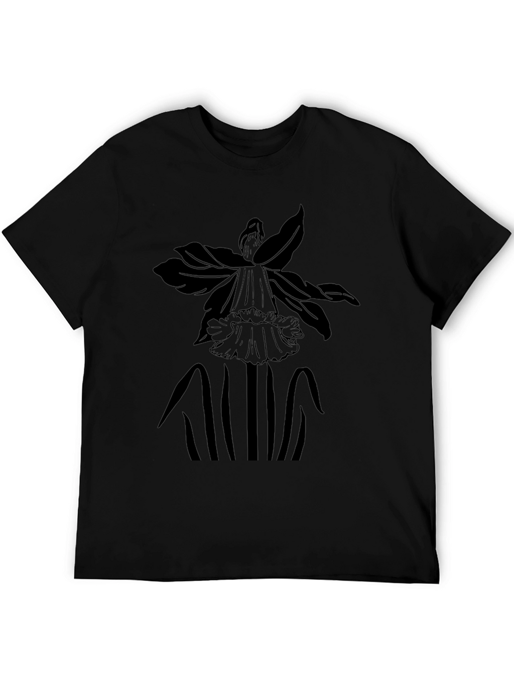 Floral Graphic Black T-Shirt