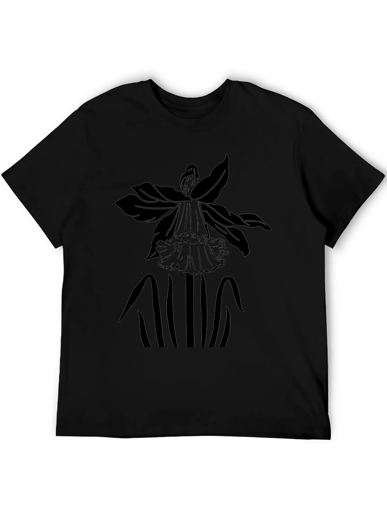 Floral Graphic Black T-Shirt