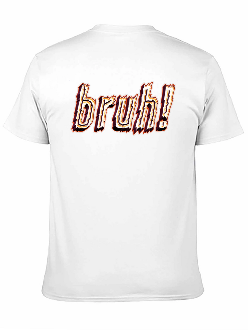 Bruh! Graphic Tee - Black Cotton Blend