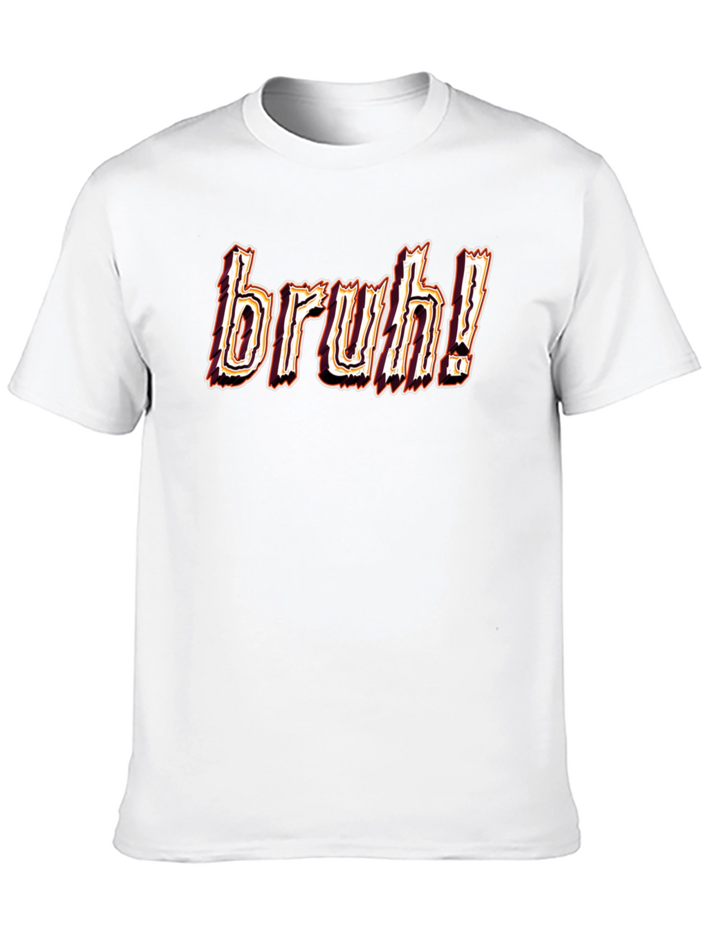 Bruh! Graphic Tee - Black Cotton Blend