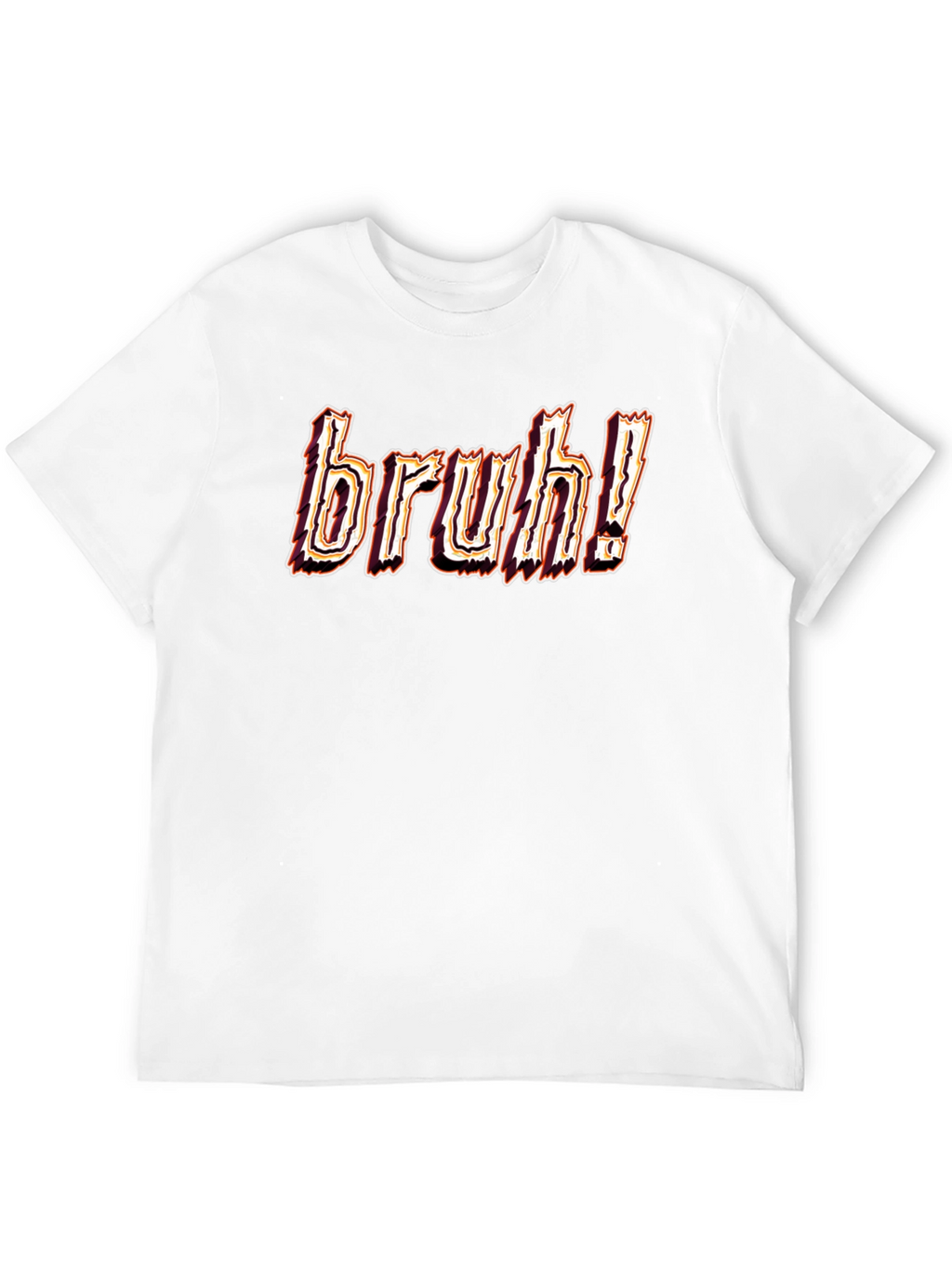 Bruh! Graphic Tee - Black Cotton Blend