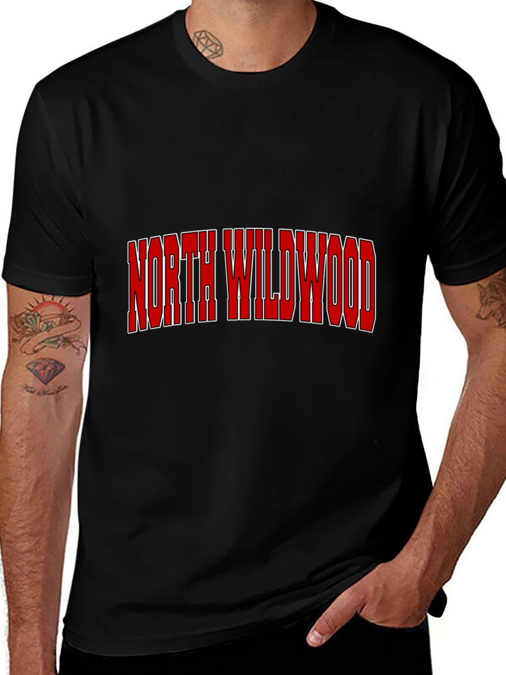 North Wildwood Graphic Tee - Black
