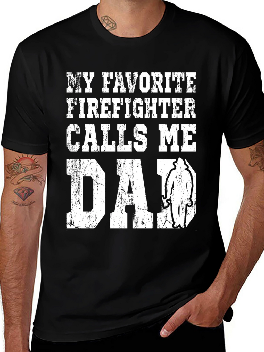 My Favorite Firefighter Calls Me Dad Graphic Tee