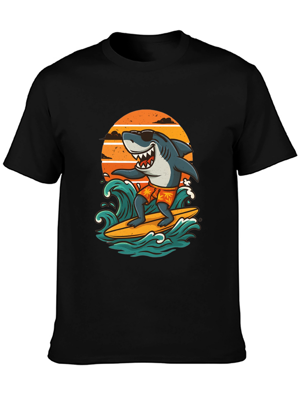 Surfing Shark Graphic Tee