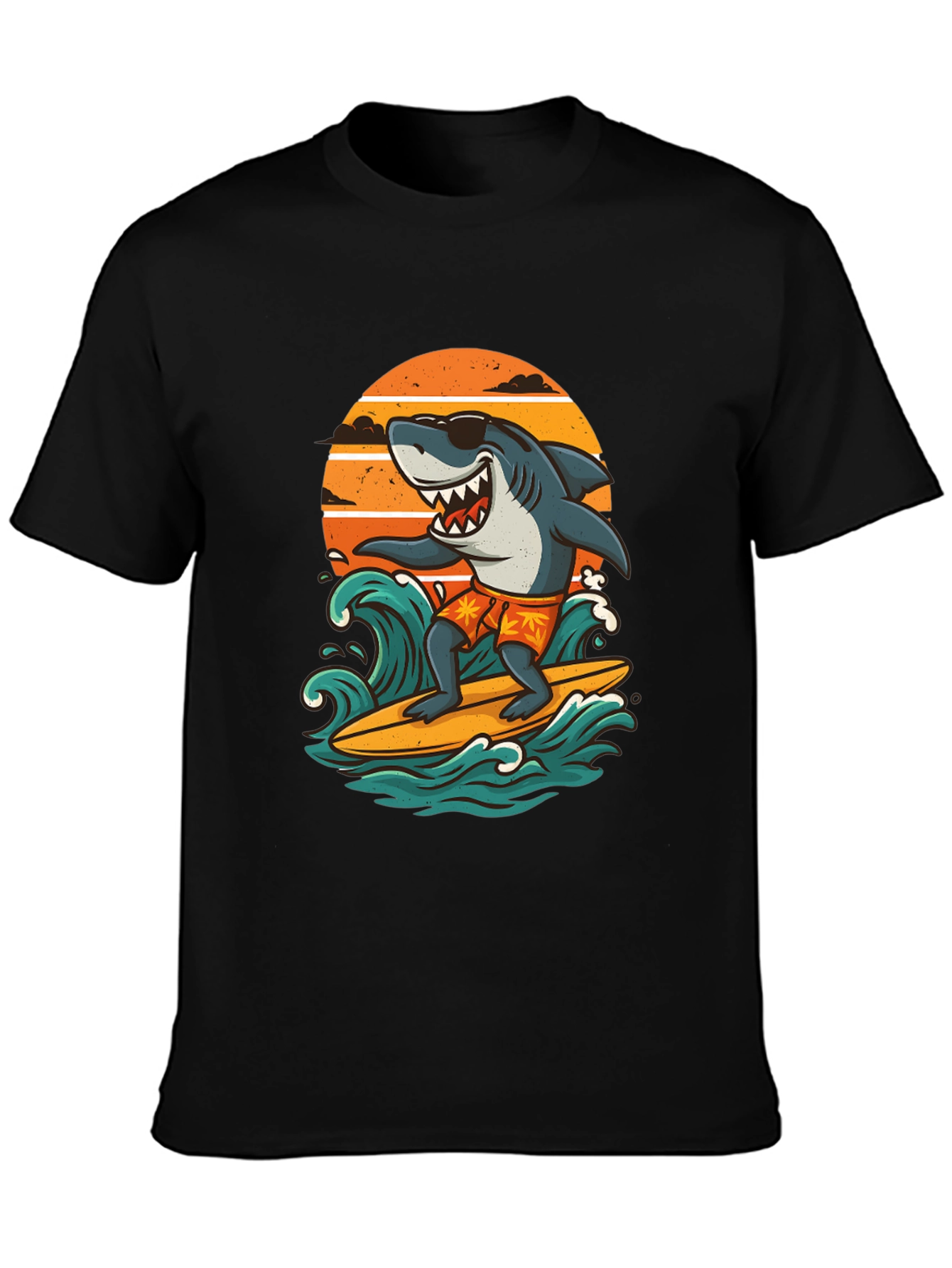 Surfing Shark Graphic Tee
