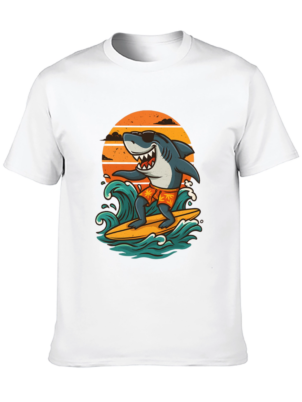 Surfing Shark Graphic Tee