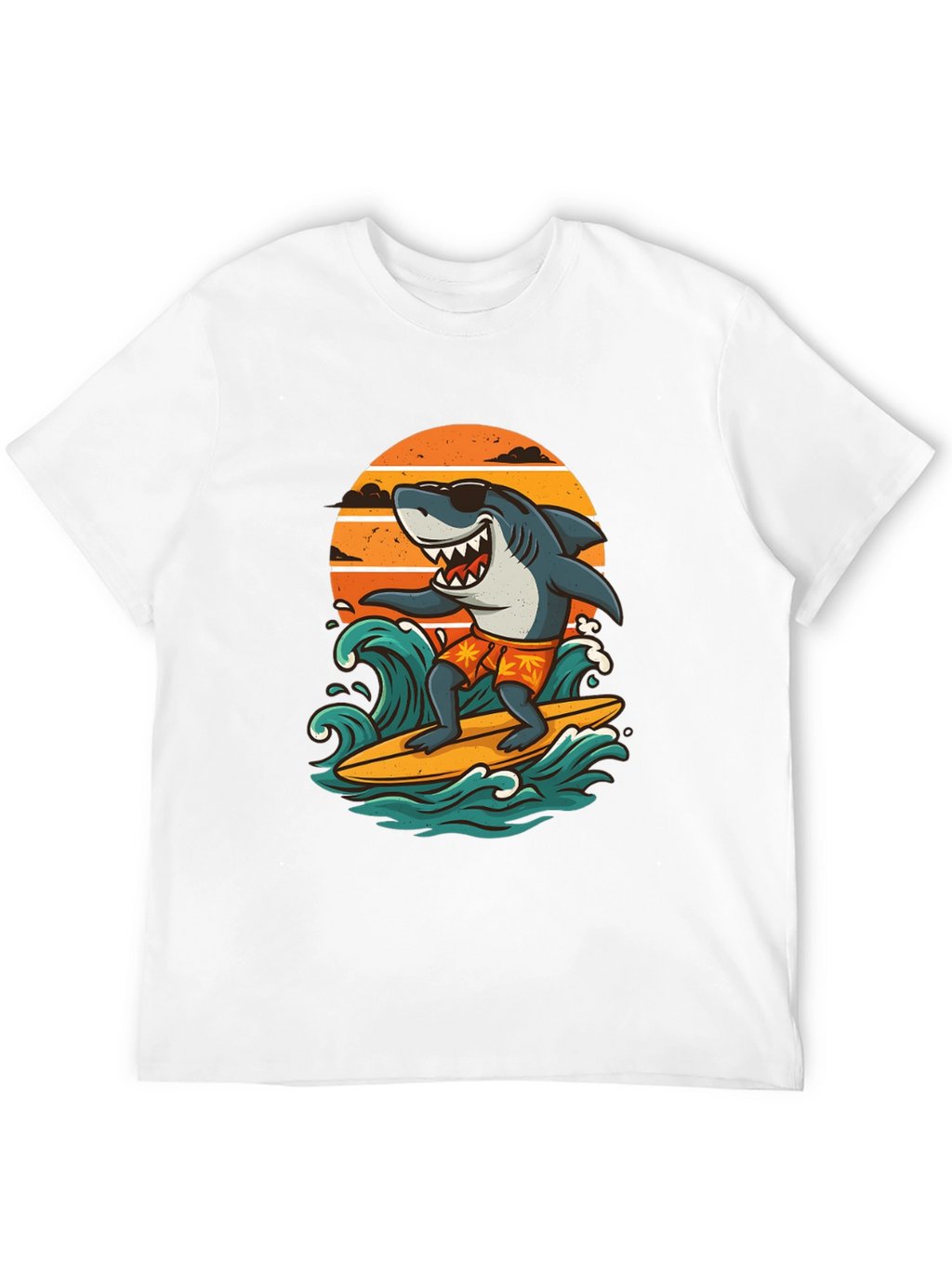 Surfing Shark Graphic Tee