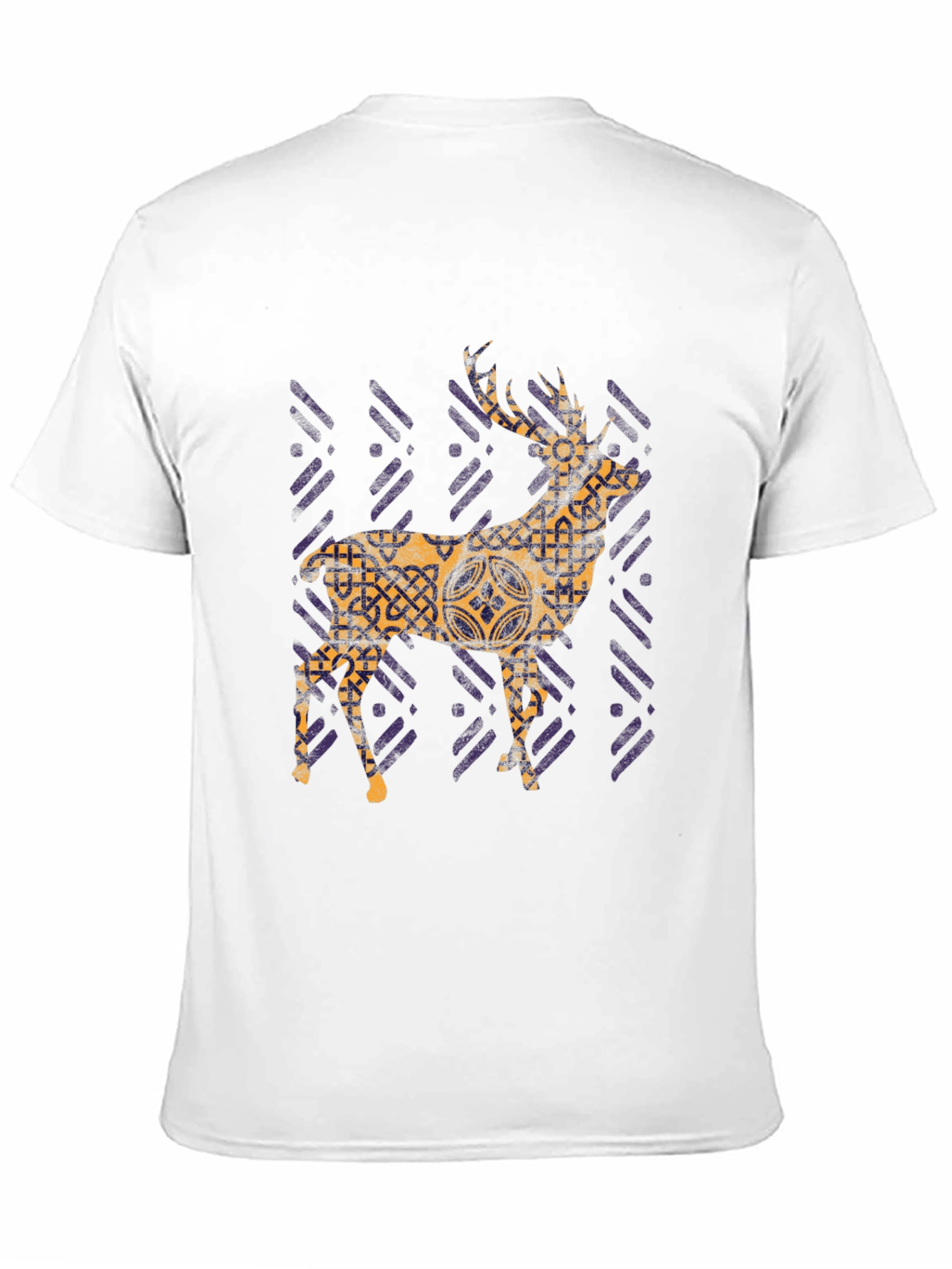 Stylish Deer Graphic Tee - Black