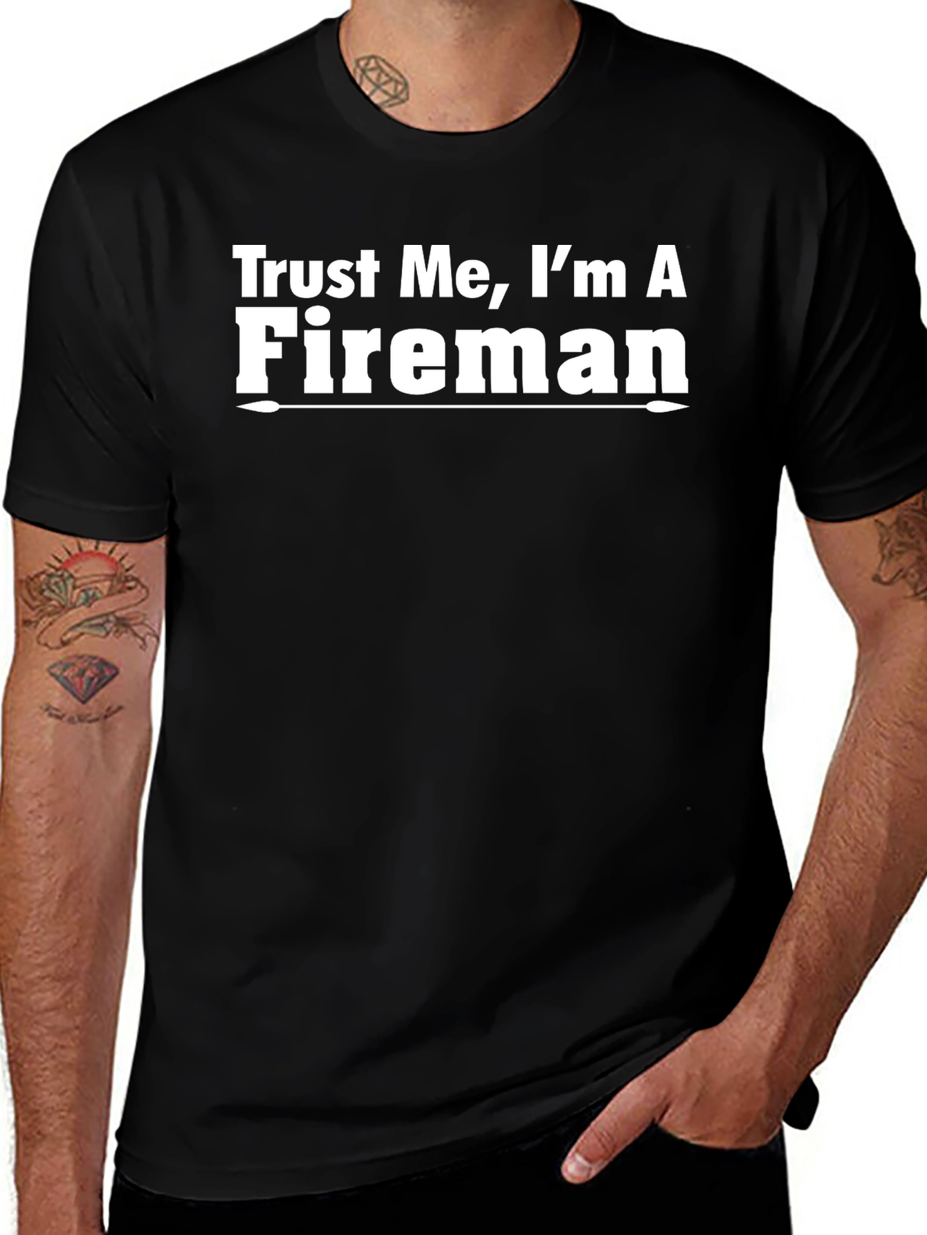 Trust Me Im A Fireman T-Shirt - Funny Firefighter Tee